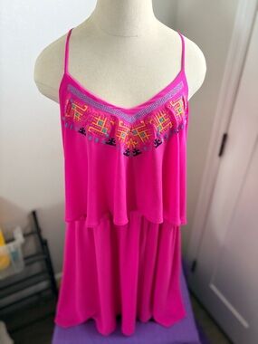 Xhilaration Bright Pink Women's Top - Bold Solid Color